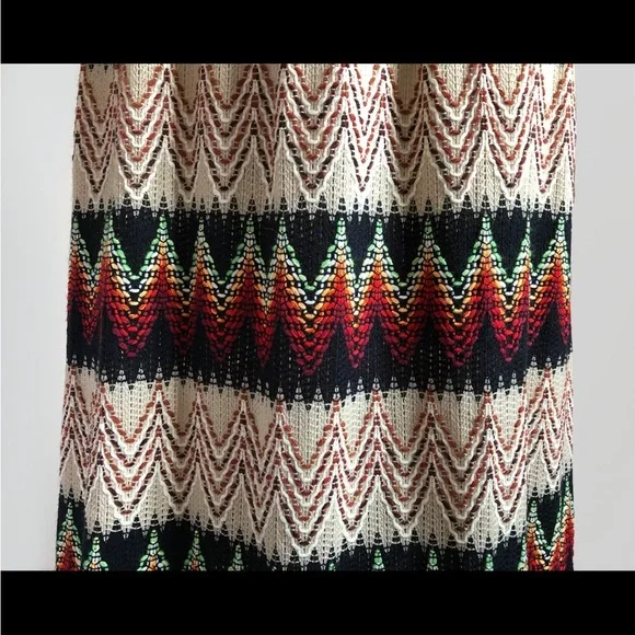 Vintage 70s Black & Woven Bohemian Maxi Dress - Picture 7 of 14